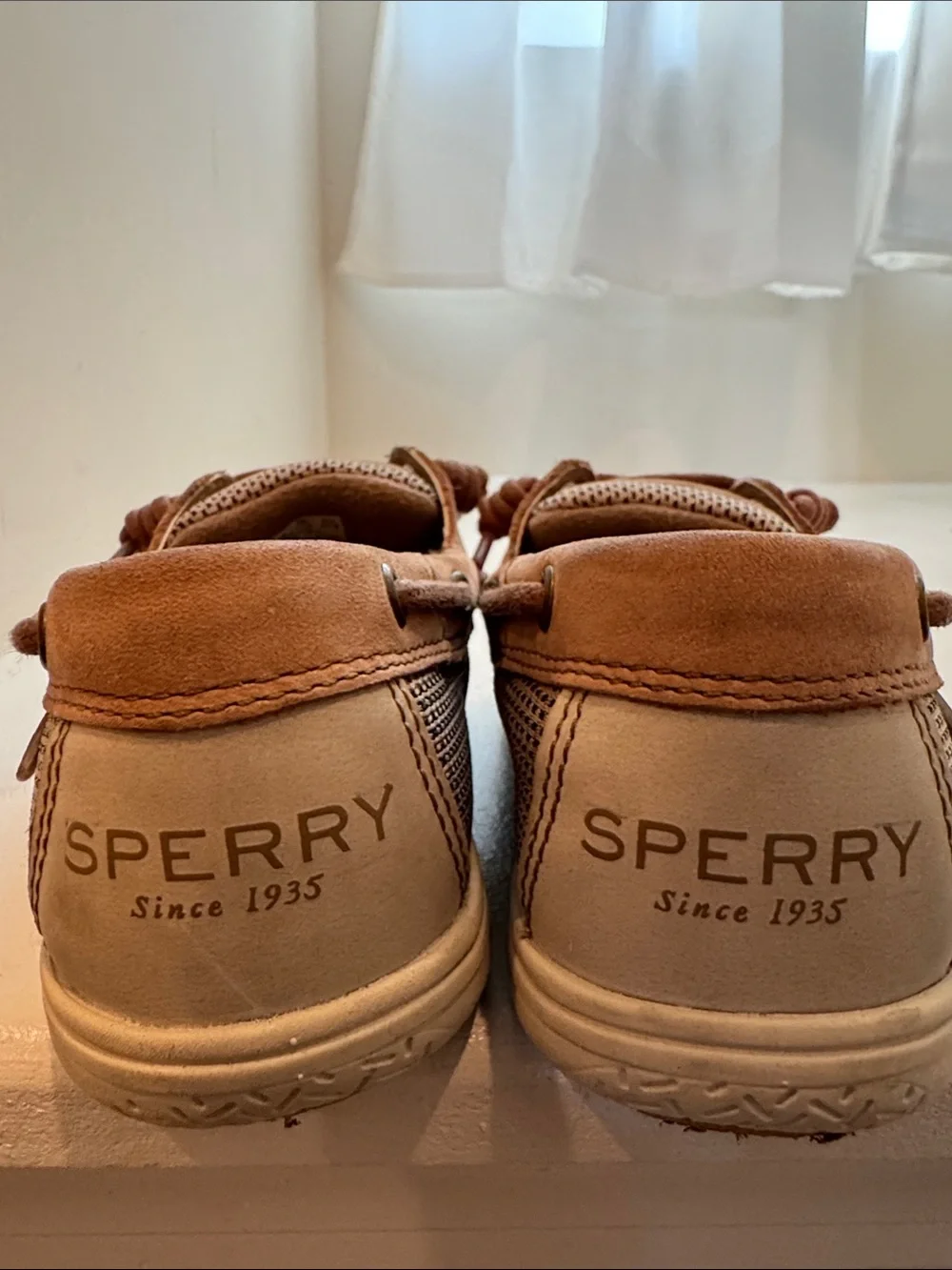 Sperry Kids Boat Shoes in Tan and Cream